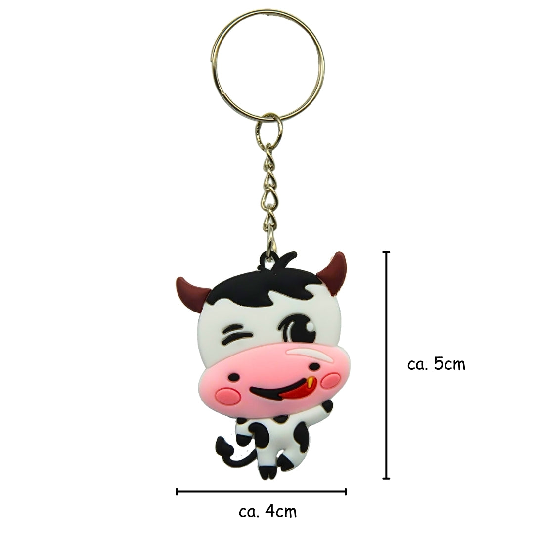 Anhänger Kuh aus Silikon mit Maßen