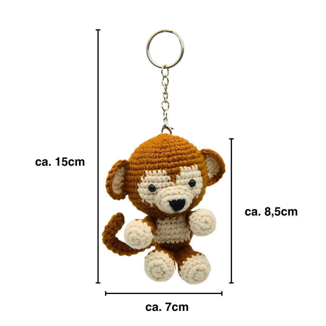 Affen Anhänger bemaßt