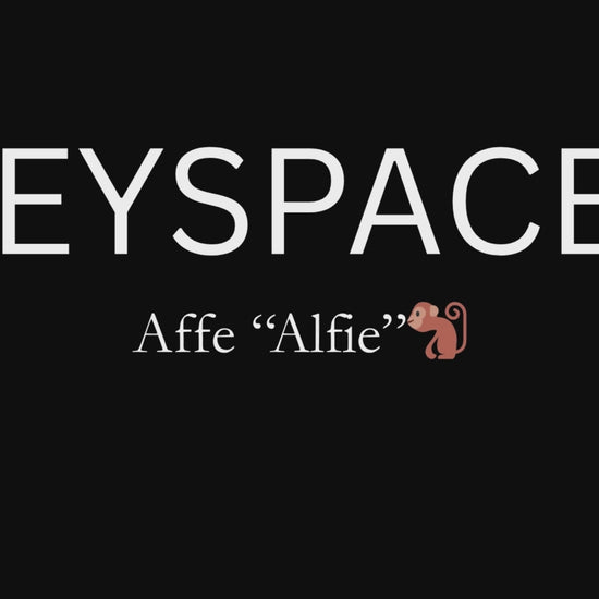 Schlüsselanhänger Affe gehäkelt 360 Grad Ansicht