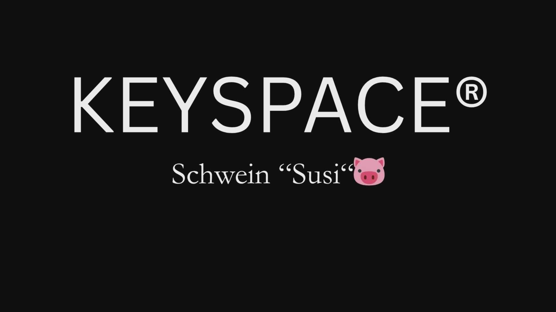 Schlüsselanhänger Schwein gehäkelt 360 Grad Ansicht