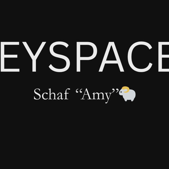 Schlüsselanhänger Schaf gehäkelt 360 Grad Ansicht